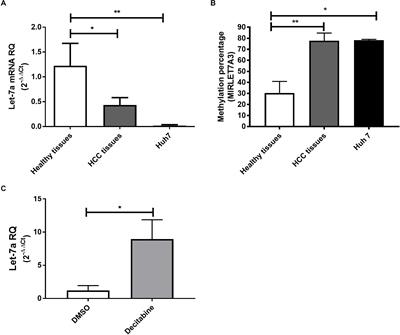 Methylation in MIRLET7A3 Gene Induces the Expression of IGF-II and Its mRNA Binding Proteins IGF2BP-2 and 3 in Hepatocellular Carcinoma